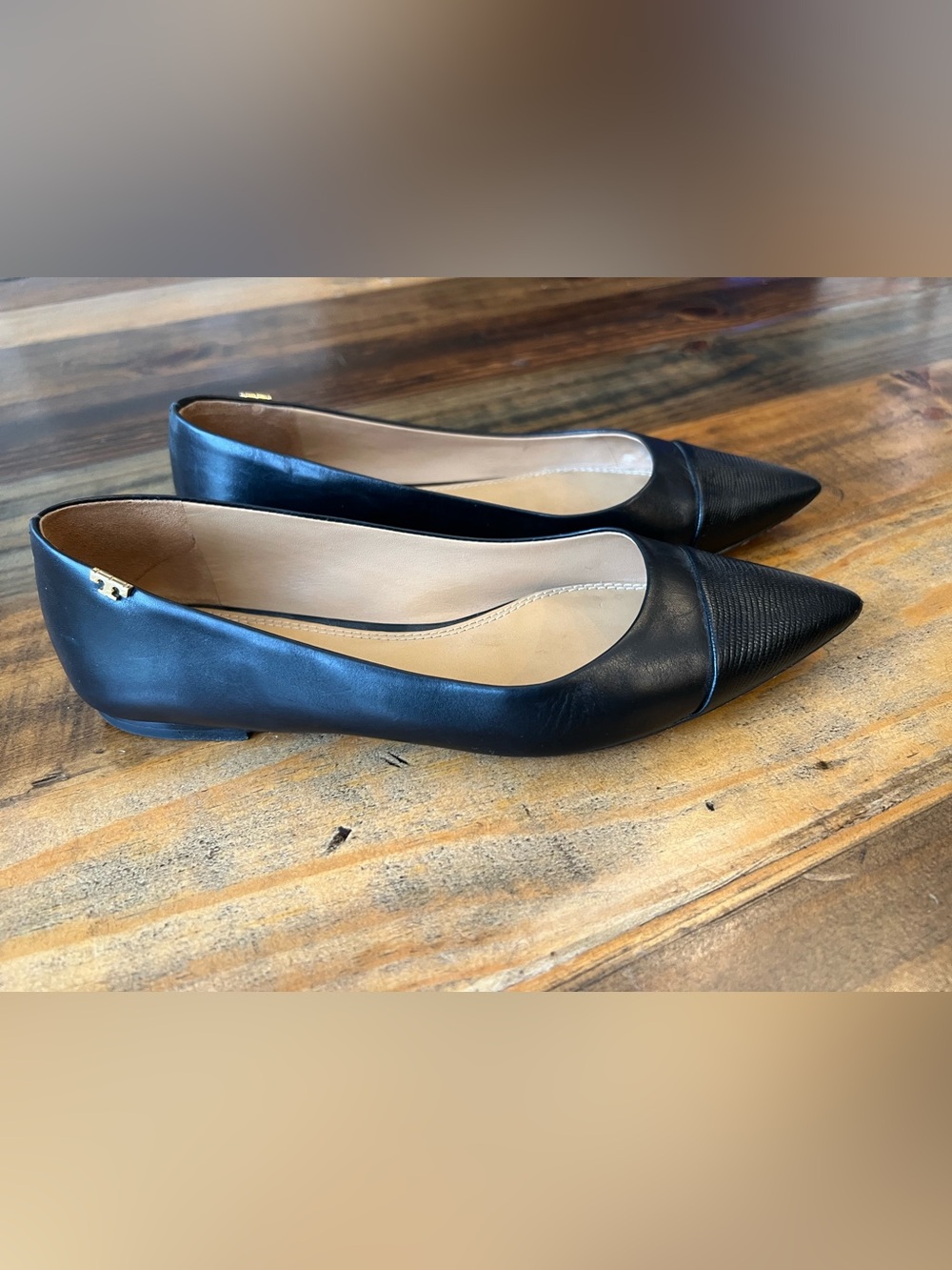 Tory Burch Penelope Cap Toe Leather Flats
